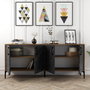Hanah Home Kiev Consola de Nogal y Negro